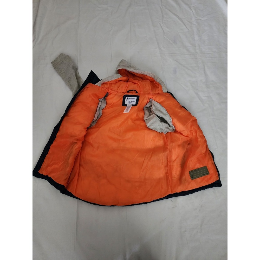 Champion Kids Activewear W/ Attached Hood & Sleeve Puffer Quilted Jacket Medium - Picture 7 of 11